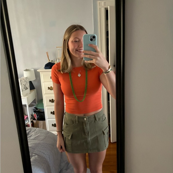 Orange Women's Crop Top - Picture 3 of 3